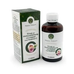 Immunsystem särken mit Ingwer und Vitamin C, Kräutersirup 200 ml
