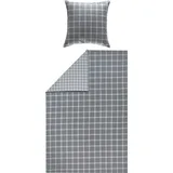 Erwin Müller Flanell Wendebettwäsche grau 155x200+80x80 cm