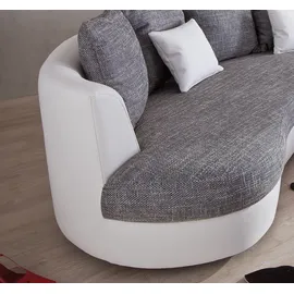 Home Affaire Ecksofa Kunstleder 3-Sitzer Grau