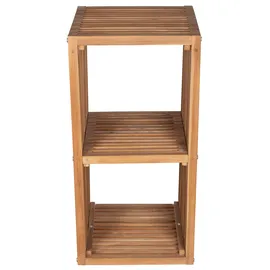 bene living Teakregal 2 Fächer 80 x 40 x 40 cm Braun
