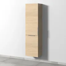 Sanipa 3way Stauraumschrank 45 cm, 1 Wäschekorbklappe, 1 Tür mit Türanschlag links, mit Aufsatzgriff, Badmöbel,