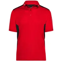 James & Nicholson Work Poloshirt JN828, rot/schwarz, Größe XL
