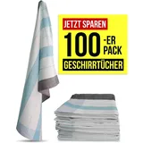 ASPERO 100 Geschirrtücher aus Baumwolle - Blau
