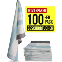 ASPERO 100 Geschirrtücher aus Baumwolle - Blau