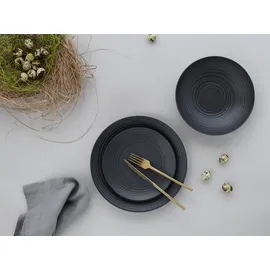 CreaTable Lava Stone Tafelservice 18-tlg. schwarz