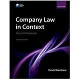 Oxford University Press Company Law in Context von David Kershaw / Text and materials / Taschenbuch