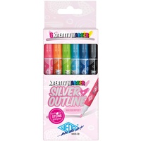 Wedo Kreativmarker SILVER + OUTLINE, 6er Etui