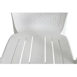 PROGARDEN Eden Stapelsessel 60 x 62 x 89 cm weiß