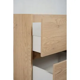 Rodan | Waschbeckunterschrank 80 CM - Eiche Hell - Badmöbel, Badezimmerschränk, Badezimmermöbel, Waschtischunterschrank - Hellbraun