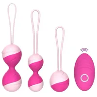 denu-shop Beckenbodentrainer Beckenboden 3er Set Beckenbodenkugel Damen Silikon, Set, 3-tlg., 2 Beckenbodenkugel und 1 Beckenbodenkugel mit Vibration, Kräftigung der Becken- und Unterleibsmuskulatur lila