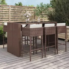 vidaXL Gartenbar-Set 7-tlg. Braun
