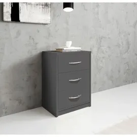 SchlafKONTOR Nachttisch »Pepe«, mit 3 Schubladen, 38.5x54x28.2 cm Schlafzimmer, Nachttische