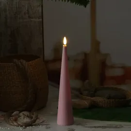 MARELIDA LED Kegelkerze 25 cm rosa