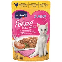 Vitakraft Katzenfutter Poesie DeliSauce Junior, Hühnchenfilet - 23 Beutel
