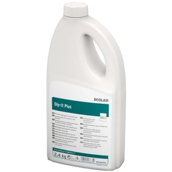 ECOLAB Dip-It Plus (Pulver) Geschirrreiniger, Pulverförmiger Tauchreiniger für eine schonende Fleckenentfernung, 2,4 kg - Flasche (1 Karton = 6 Flaschen)