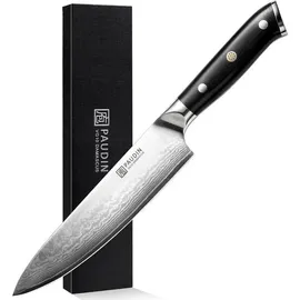 luxuskollektion Damastmesser Kochmesser 20 cm grau