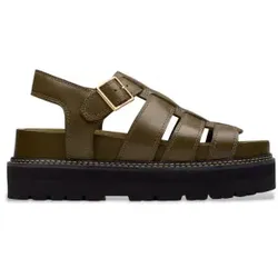 Clarks für Damen. 26181265 Orianna Twist Sandalen grün (41.5), Leder, 3 bis 5 cm, Schnalle, Lässig