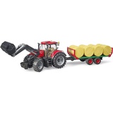 Bruder Case IH Optum 300CVX + Ballentransportanhänger (03198)