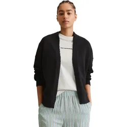 Cardigan MARC O'POLO DENIM, Damen, Gr. L, schwarz, Strick, Obermaterial: 100% Baumwolle, casual, Langarm, Strickjacken