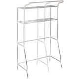 Relaxdays Waschmaschinenregal 179 x 64,5-100 x 50 cm Silber