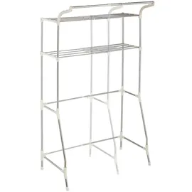 Relaxdays Waschmaschinenregal 179 x 64,5-100 x 50 cm Silber
