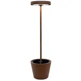 Zafferano Stehleuchte Solar Aluminium/Kunststoff H 156 cm inkl. LED braun