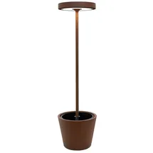 Zafferano Stehleuchte Solar Aluminium/Kunststoff H 156 cm inkl. LED braun