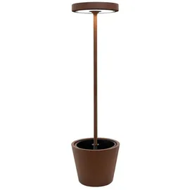 Zafferano Stehleuchte Solar Aluminium/Kunststoff H 156 cm inkl. LED braun
