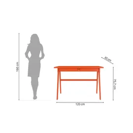 Möbel Kraft Schreibtisch Edda Orange