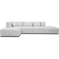 Lisa Design Victoire, modulares Ecksofa links, 5-Sitzer, aus Cord , Hellgrau - Hellgrau