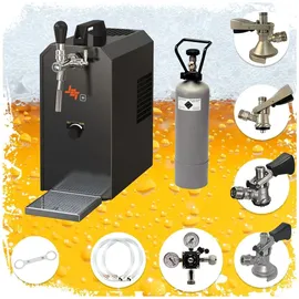 ich-zapfe Komplett Set - Zapfanlage, Bierzapfanlage JET 30 Bierkoffer, Durchlaufkühler 1-leitig Trockenkühler, bis zu 35 Liter/h,