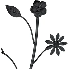 Relaxdays Rankhilfe Blumendesign 110 x 34 cm Schwarz