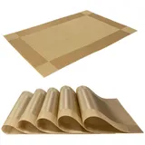Intirilife Platzset Gold Kunststoff, 30x0.16x45 cm Wohntextilien, Tischwäsche, Tischsets