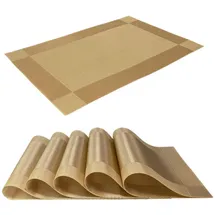 Intirilife Platzset Gold Kunststoff, 30x0.16x45 cm Wohntextilien, Tischwäsche, Tischsets