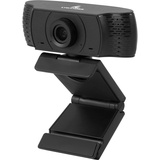 LYCANDER USB - Webcam mit Integriertem Mikrofon, 1080p Full HD, 30fps, komplett Schwarz - Für Desktop, Laptop, Windows, Mac, Linux, Online-Meetings, Streaming, Video-Chats