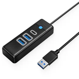 COFI Orico Hub Adapter USB auf 2x USB 3.0 + USB-C, 5 Gbps, 0.15m Schwarz