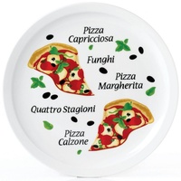 van Well Pizzateller Margherita, (6 St), Porzellan, spülmaschinen- und mikrowellengeeignet, Ø 30 cm bunt|weiß