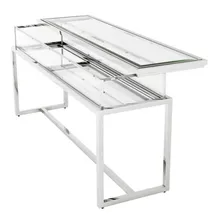 Casa Padrino Glasvitrine 160 x 45 x 77 cm Silber