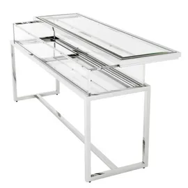 Casa Padrino Glasvitrine 160 x 45 x 77 cm Silber