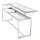 Casa Padrino Glasvitrine 160 x 45 x 77 cm Silber