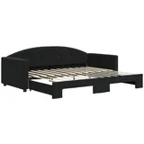 vidaXL Tagesbett 90 x 200 cm Schwarz