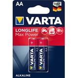 Varta 4706 Alkaline AA-Batterien, Rot, 2 Stück