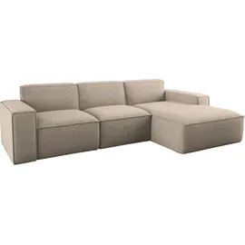 kaiser möbel Ecksofa L-Form Siena Stoff Artico Beige Rechts - Beige