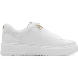 Marco Tozzi Sneaker flach mit Schnürsenkeln Elegant, Weiß (White), 40 EU
