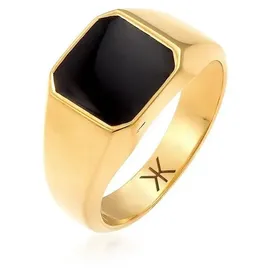 KUZZOI Ring 925 Silber Siegelring in Gold | Gr.: 62