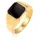KUZZOI Ring 925 Silber Siegelring in Gold | Gr.: 62