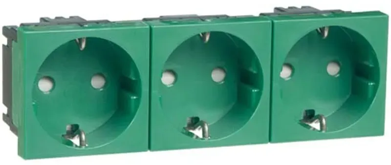Peha SCHUKO-EB-Steckd.3-fach gn D 6213.42 EMS SI