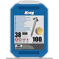 Kreg Europe GmbH Verzinkte Taschenlochschrauben 38mm Maxi-Loc, Grobgewinde SML-C150-100-INT