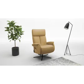 sit&more TV-Sessel Triple Seven Kunstleder 86 x 115 x 86 cm Gelb mit Kopfteil- & Drehfunktion