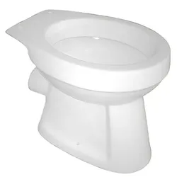 Farbe: weiß Stand WC, Flachspüler, Keramik, weiß - weiss